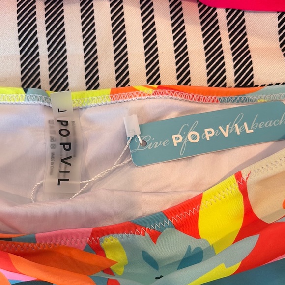 Popvil Vibrant Pink and Multicolor Bikini Set - Picture 2 of 7